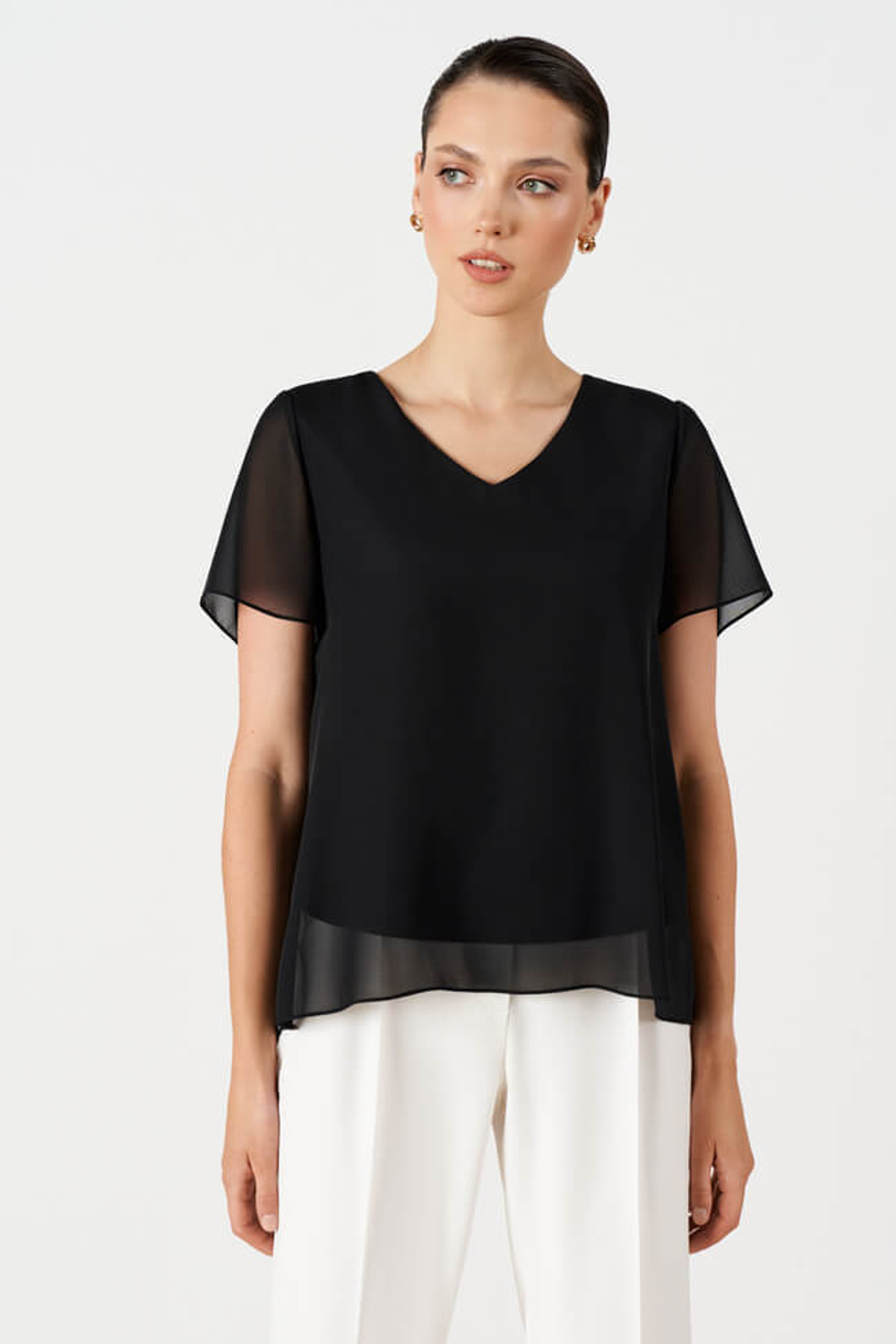 23233 Блузка женская (черный)