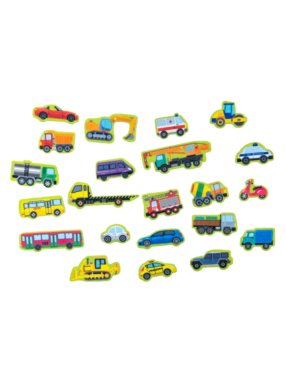 Набор из фетра на липучках ГОРОД. ТРАНСПОРТ.