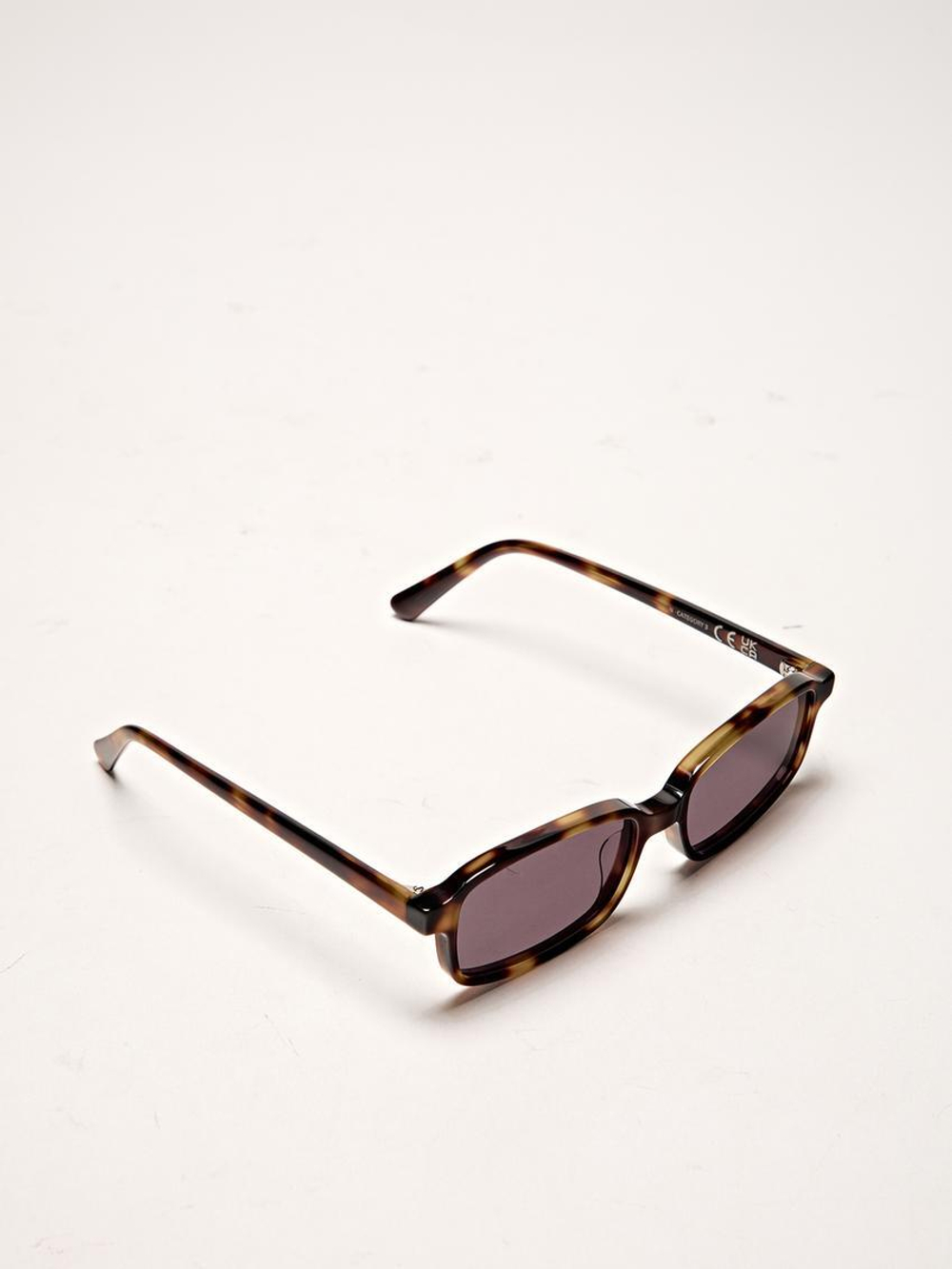 Massimo Dutti Маленькие солнцезащитные очки прямоугольной формы, коричневый