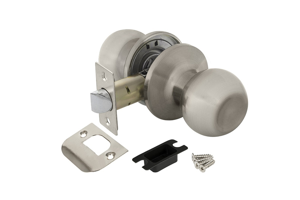 Замок шар Никель матовый без ключа,без фиксатора 6082 SN-P