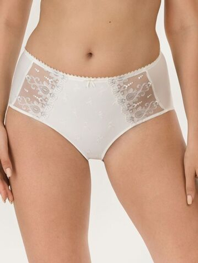 Трусы-слипы с низким вырезом по линии бедра (Размер: 46) (Цвет: молочный)