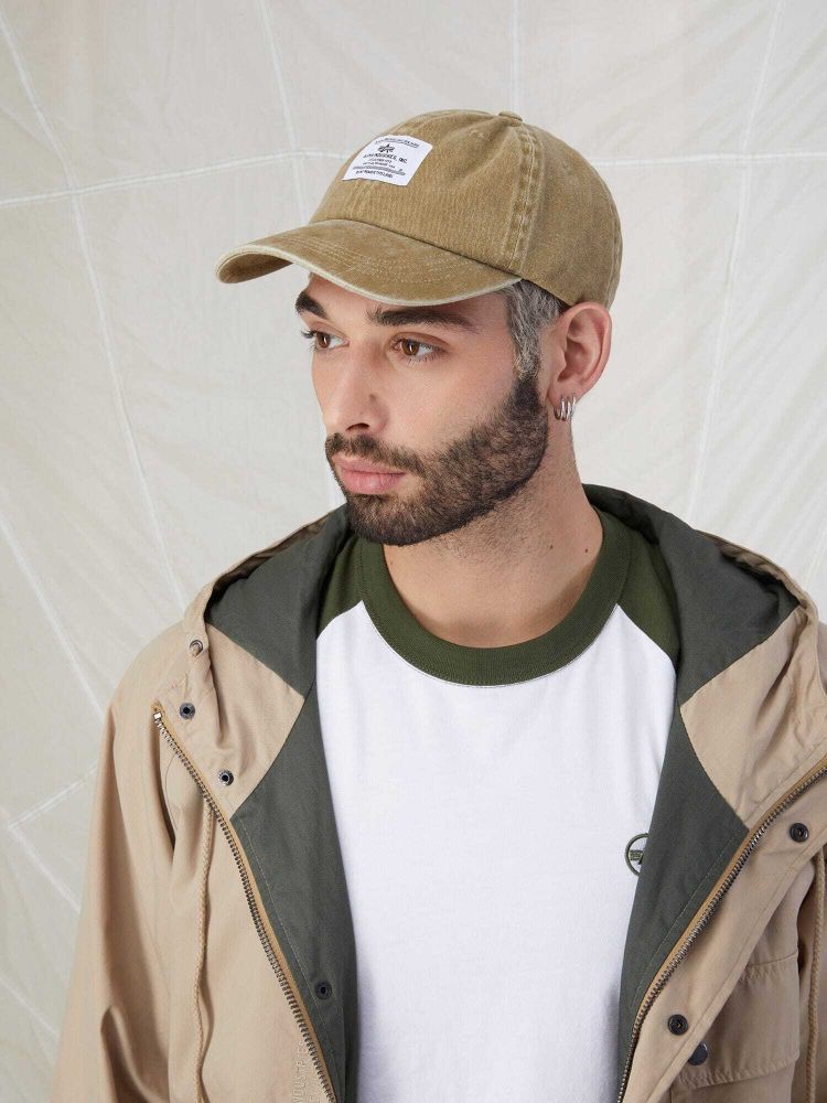 Бейсболка Alpha Industries Battlewash Cap Vintage Khaki