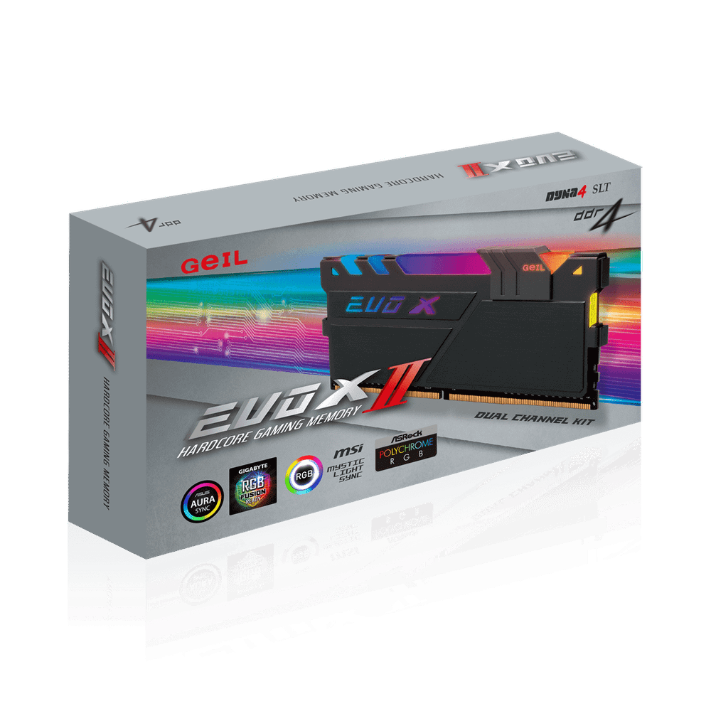 Оперативная память 16GB GEIL 3200MHz DDR4 PC4-25600 EVO X II Black RGB CL16 GEXSB416GB3200C16BSC