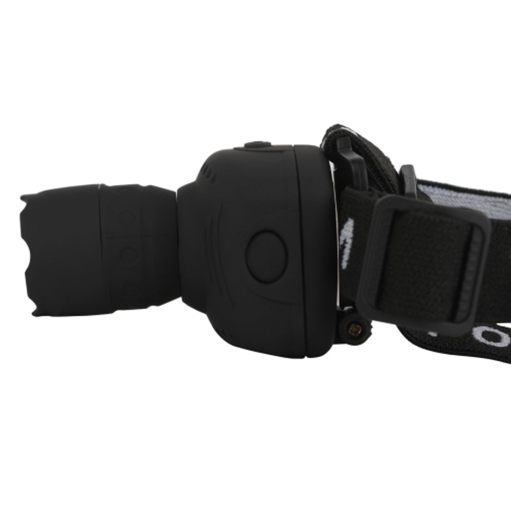 Фонарь налобный светодиодный Трофи Налобные GB-301 на батарейках мощный яркий 3 режима черный с регулируемым фокусом | Трофи