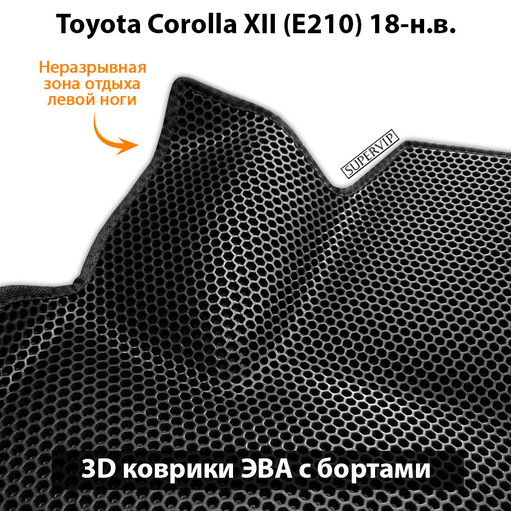 комплект ева ковриков в салон авто для Toyota Corolla XII (E210) 18-н.в. от supervip