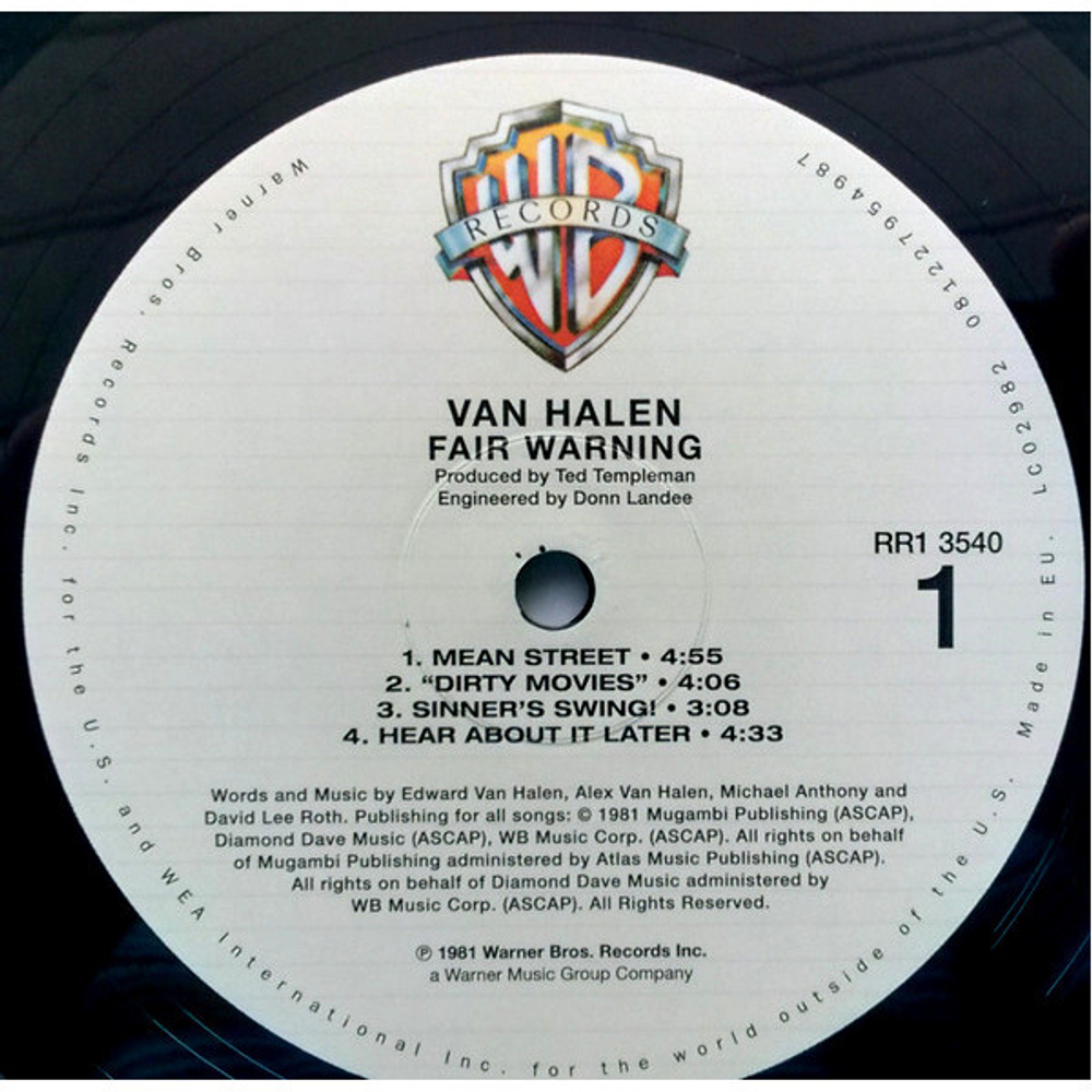 Van Halen / Fair Warning (LP)