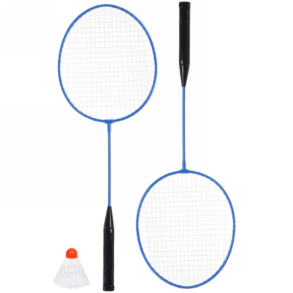 Бадминтон набор 3 предмета: 2 металлические ракетки, волан