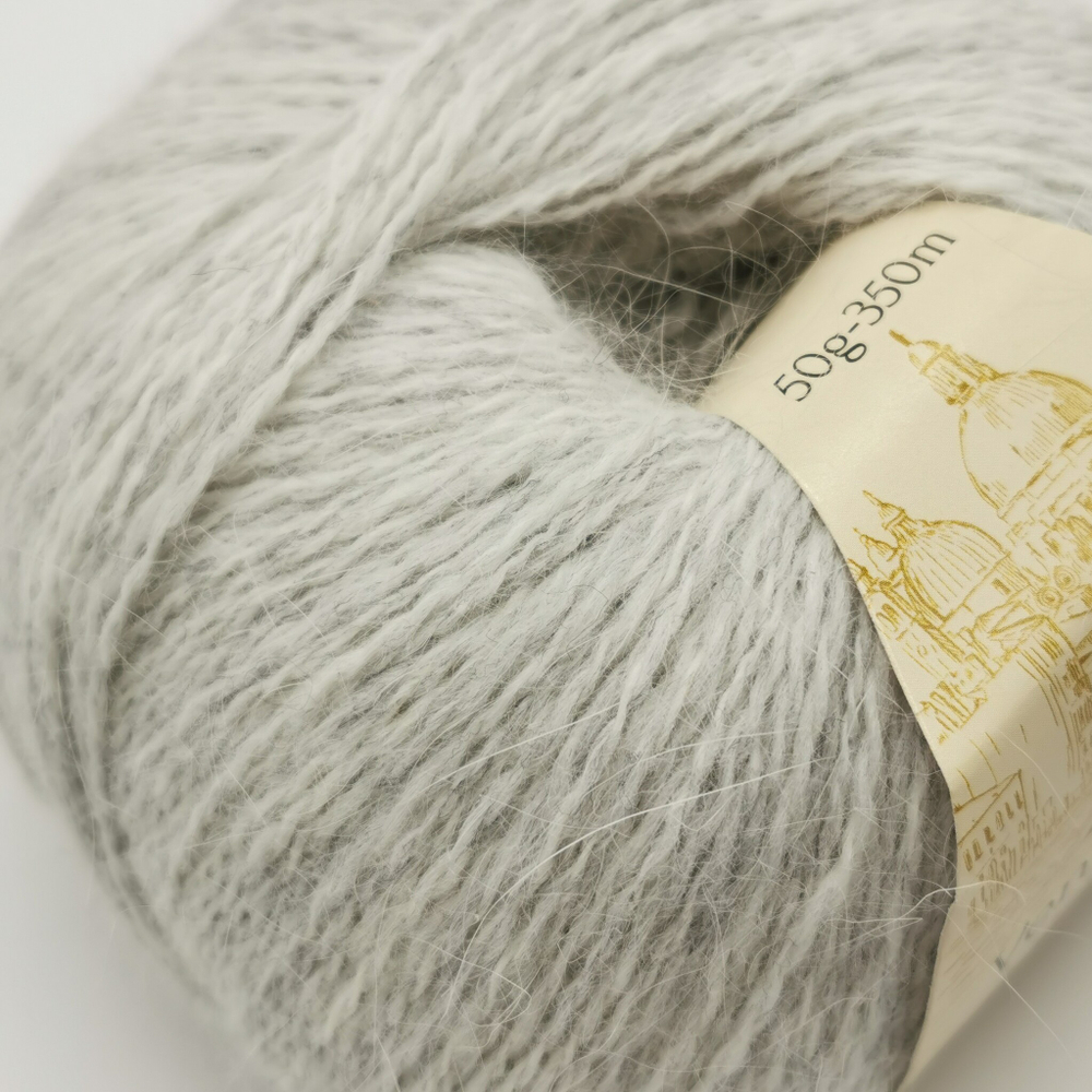 Пряжа для вязания Angora Rabbit 32 Св.серый меланж
