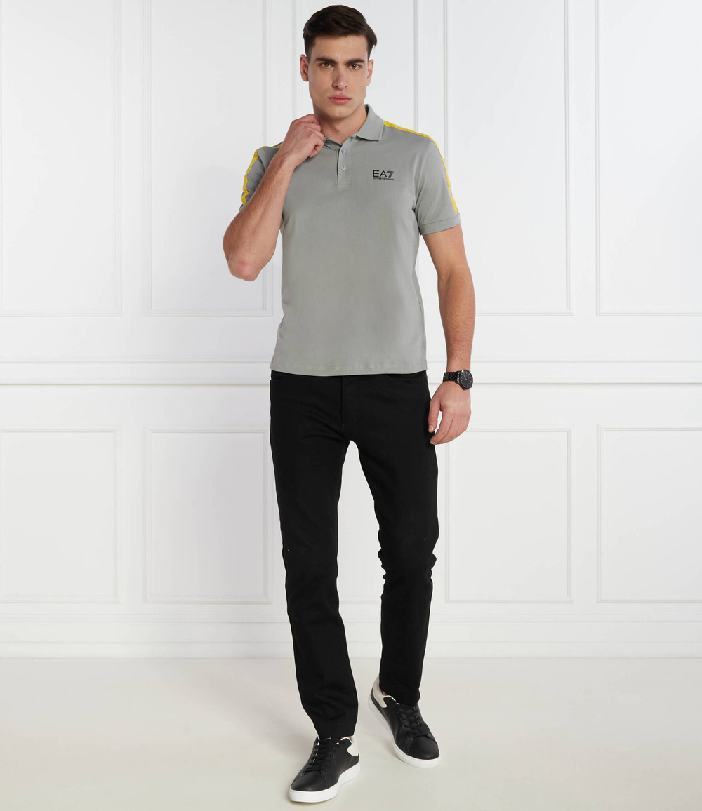 Поло EA7 - серый(3DPF23 PJ02Z)