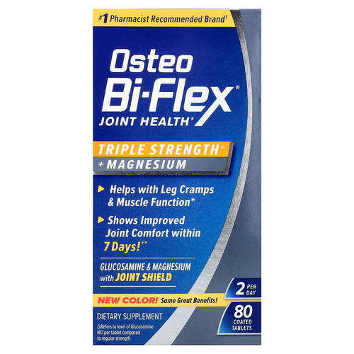 Osteo Bi-Flex, Joint Health, тройная сила + магний, 80 таблеток, покрытых оболочкой