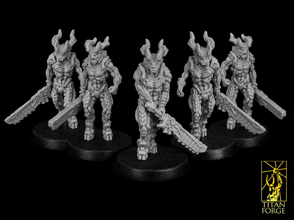 Grand Alliance Chaos Blades of Khrone Daemons Of Khorne Bloodletters1 шт. миниатюра для dnd, днд, pathfinder, фентези, Настольная игра, НРИ, Варгейм, РПГ