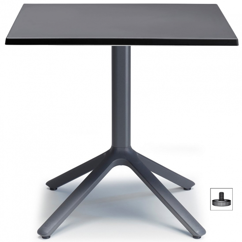 Стол пластиковый обеденный Scab Design Eco Fixed, антрацит