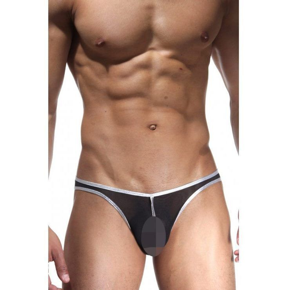 Мужские трусы слипы салатовые с черным Cosmos Colors L20_BGS