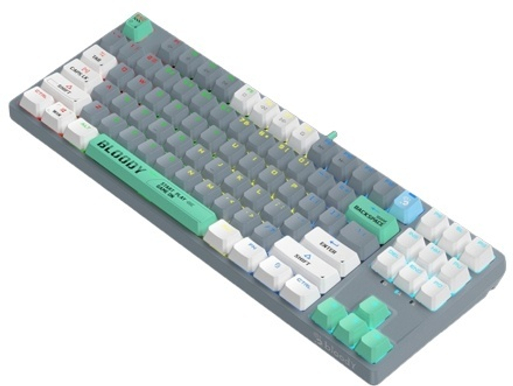 Клавиатура Bloody S87 ASH голубой