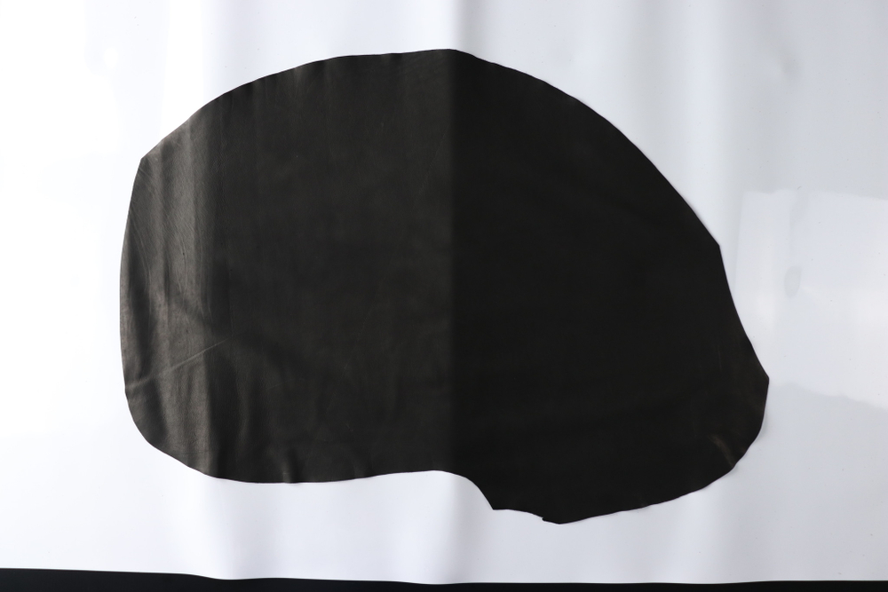 0,6-0,9 Кожа для подкладки обуви черная кож кусок 66 дм² (КЛ)