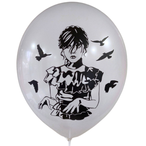 Шар 12" Ассорти Будь собой "Wednesday Уэнздей" Забава 10 шт