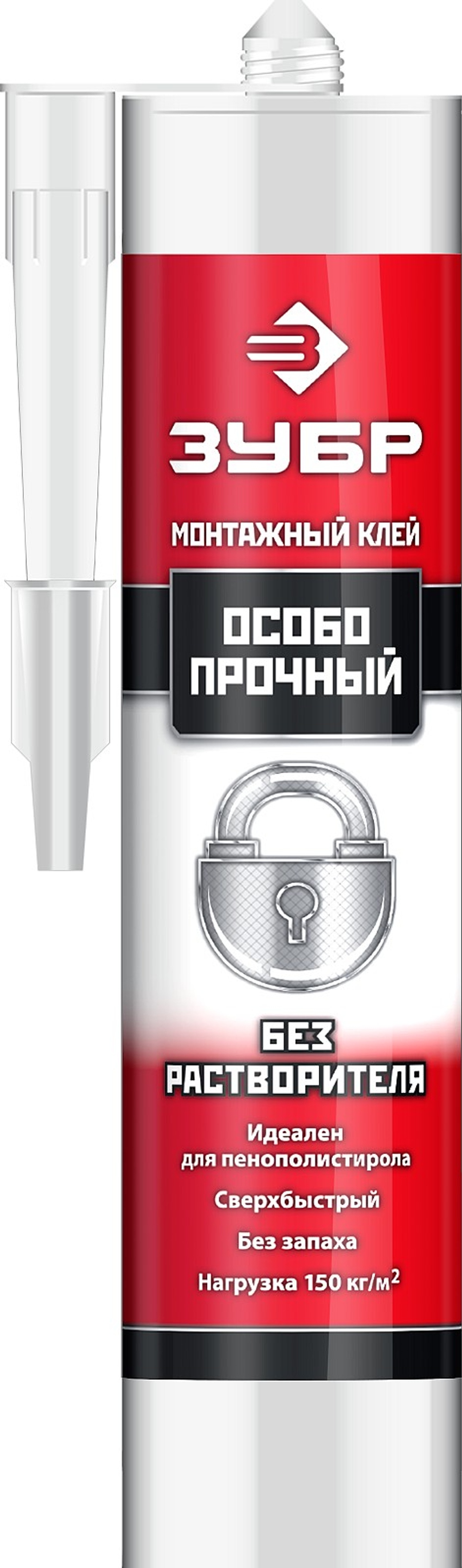Особопрочный монтажный клей ЗУБР 300 мл, без растворителей белый (41338)