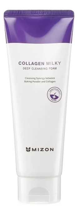 MIZON Глубокоочищающая пенка для умывания с коллагеном - COLLAGEN MILKY DEEP CLEANSING FOAM ,150мл