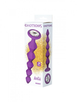 Анальная цепочка с кристаллом Emotions Buddy Purple (Цвет: фиолетовый с прозрачным)