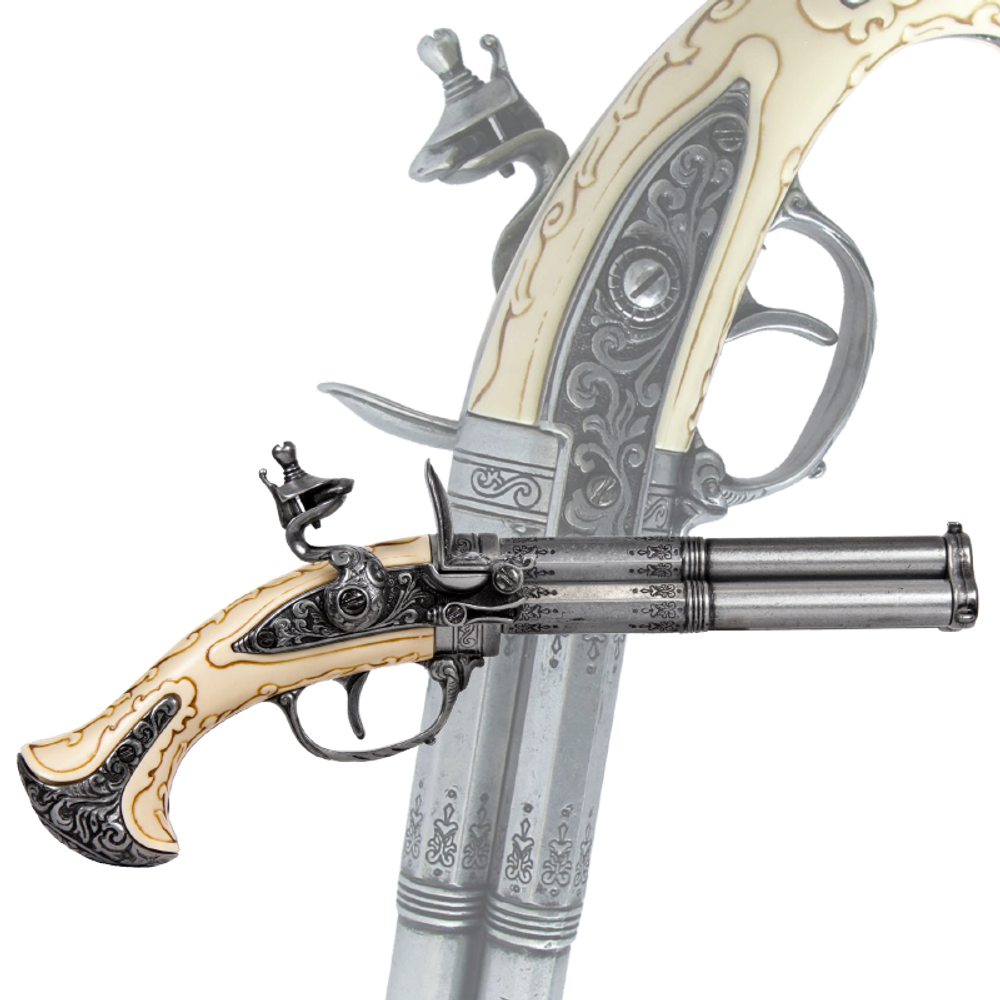Denix Пистоль 3-х ствольный, системы Флинтлок, Франция 18 в.
