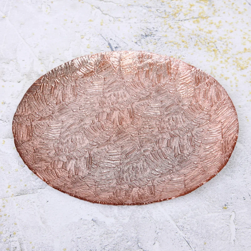 Тарелка 32см «Ривьера»розовое золото