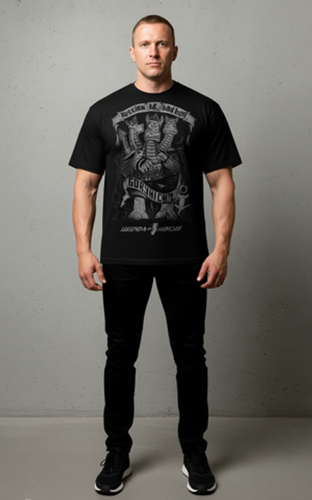 Футболка оверсайз LEGENDA Горыныч черная