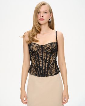 Топ корсетного типа из кружева