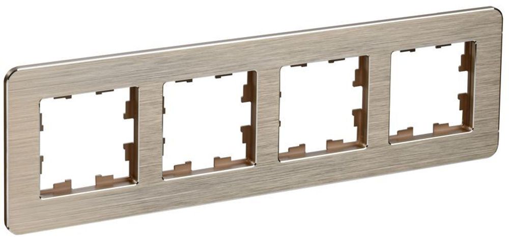 Рамка 4-м BRITE РУ-4-1-Бр метал. шампань RE AL IEK BR-M42-M-21-K37