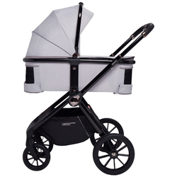 Детская коляска Sweet Baby Vento Black 3 в 1 Grey
