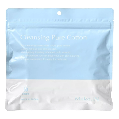 Make.iN Очищающие салфетки для кожи лица Мейк.иН - Cleansing Pure Cotton, 50 шт.