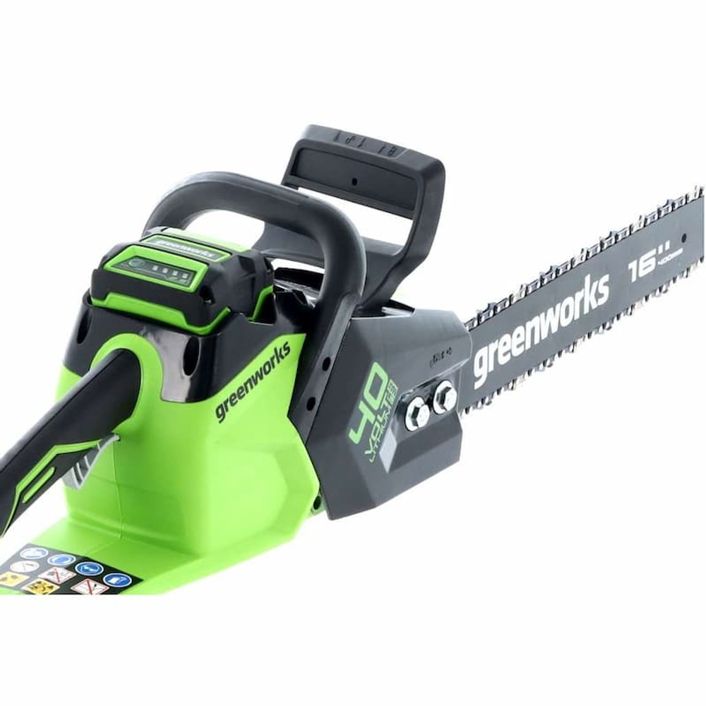 Цепная пила аккумуляторная Greenworks Арт. 2005807, 40V, 40 см, бесщеточная, до 1,8 КВт
