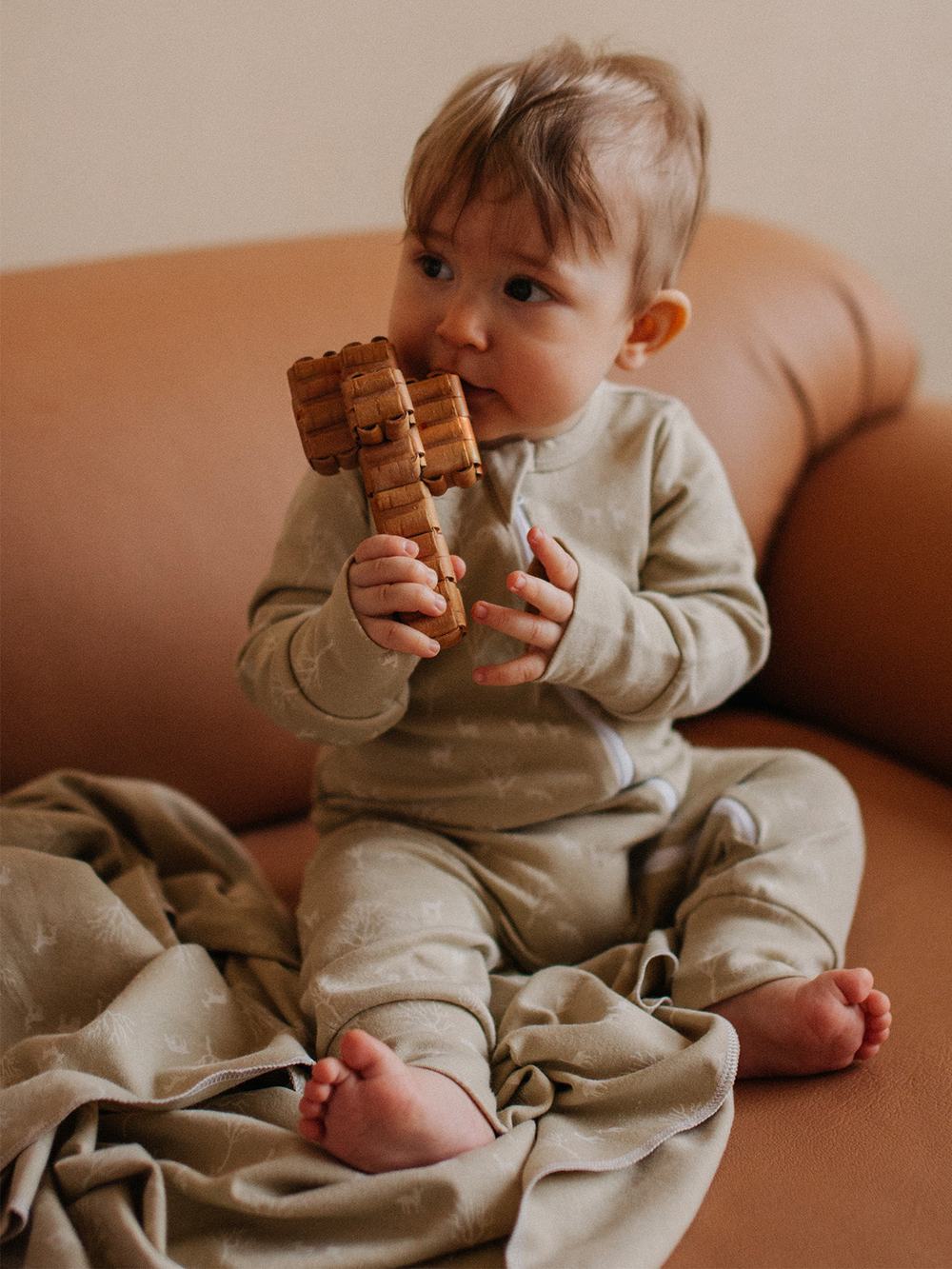 Комбинезон Mjölk Sleep and Play Лес, на манжетах