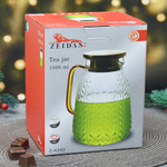 Чайник-кувшин заварочный 1,5л, рельефное стекло, ZEIDAN Z-4340