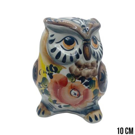 Фигурка Сова Филя цветная гжель