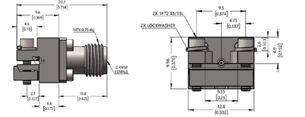 LT-2.4-DEL, 2.4 End Launch, Краевой коннектор, 50 ГГц