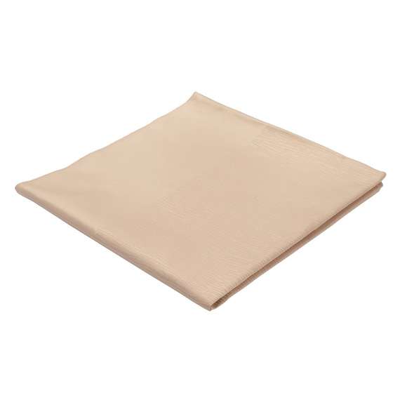 Скатерть жаккардовая бежевого цвета из хлопка с вышивкой Essential, 180х180 см