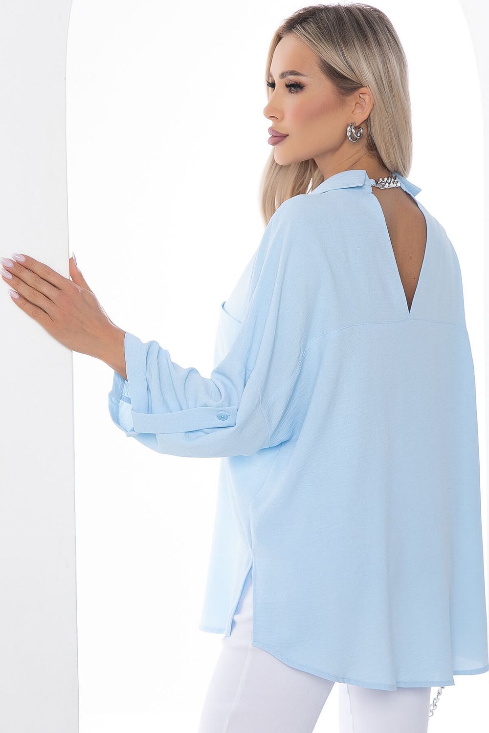 Рубашка Лето голубая Б10073 LT Collection