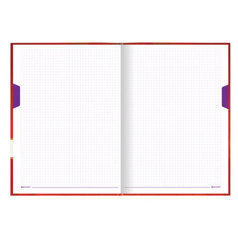 Блокнот БОЛЬШОЙ ФОРМАТ (215х295 мм) А4, 128 л., твердый, клетка, блок 4 цвета, BRAUBERG, "Стиль", 111592