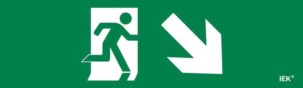 Этикетка самоклеящаяся 310х90мм "Фигура/стрелка вниз вправо" IEK LPC10-1-31-09-FVNNAPR