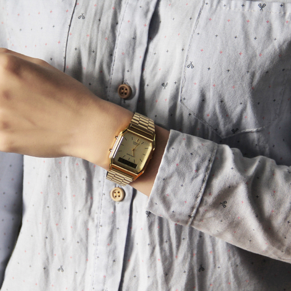 CASIO G-Shock AQ-230GA-9D 38.8mm Gold Watch AQ-230GA-9D