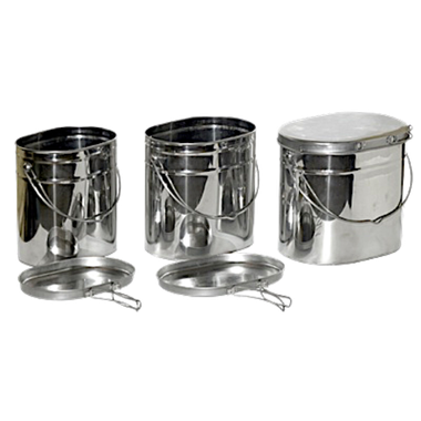 Котелок "Роза Ветров" из нерж.стали 08.5л c крышкой с ручками Вес 1.15кг 261х195х240мм Высокий