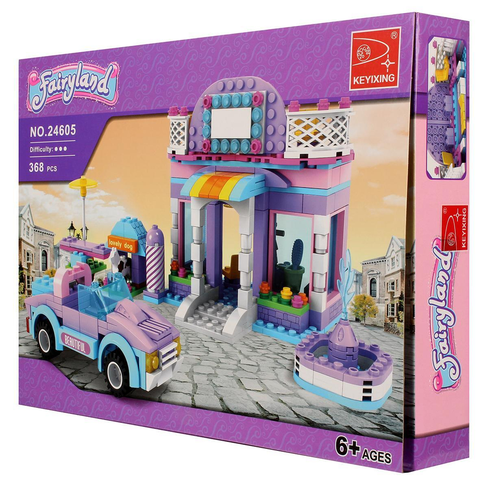 Конструктор блочный Аусини для девочек 368дет., коробка 24605