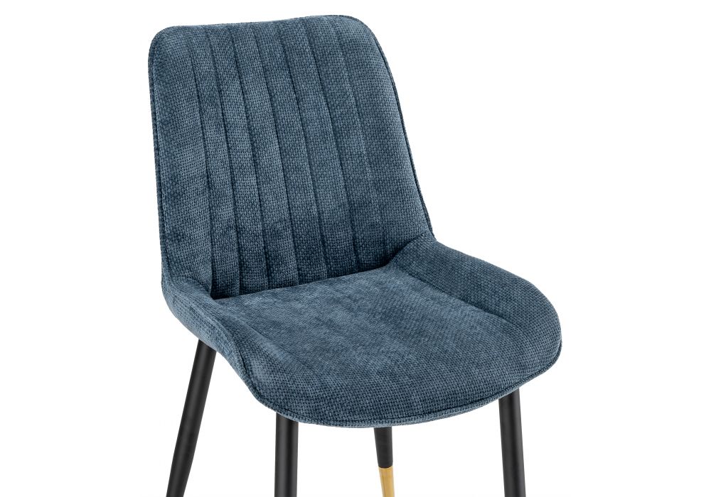 Стул на металлокаркасе Seda 1 blue / black / gold