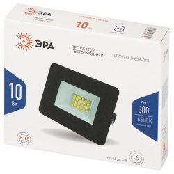Прожектор светодиодный уличный ЭРА LPR-023-0-65K-010 10Вт 6500K 800Лм IP65 | Прожекторы Стандарт