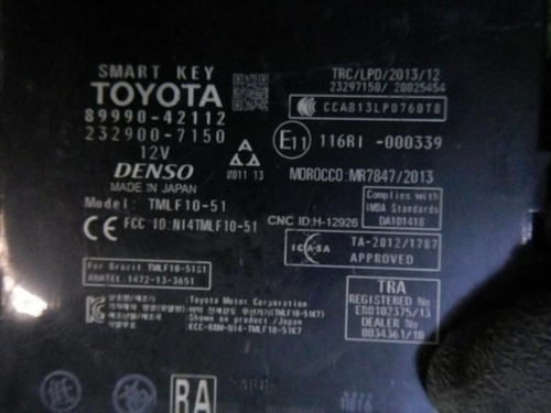 Блок управления бесключевым доступом Toyota RAV 4 ca40 (2012-2019)