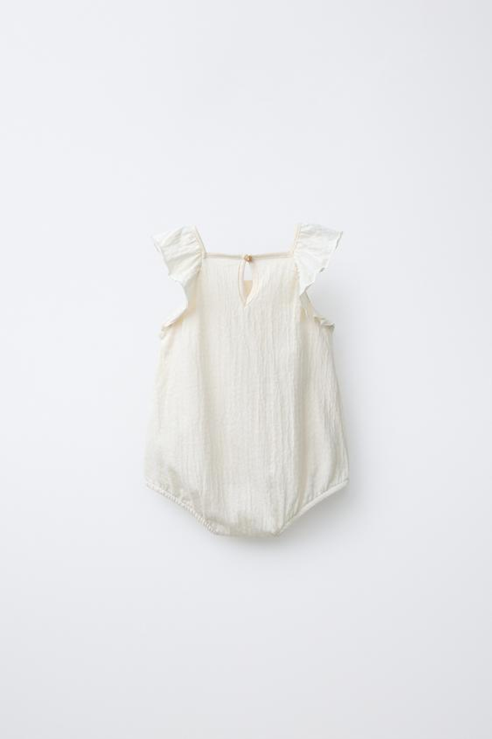 ZARA БОДИ В РОМАНТИЧЕСКОМ СТИЛЕ С КРУЖЕВОМ, СВЕТЛЫЙ ЭКРЮ