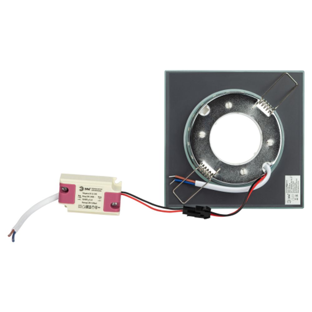 Встраиваемый светильник со светодиодной подсветкой ЭРА DK LD50 FR GX53 белый матовый | Встраиваемые LED светильники