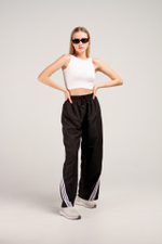 Штаны с лампасами crystal женские