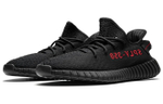 Adidas originals Yeezy Boost 350 V2 black and red lettering Breed shock absorption non-slip low-cut sports casual shoes for men and women the same style black and red