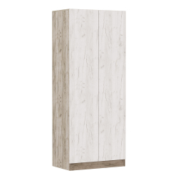 Шкаф для одежды и белья Руэлла, Дуб крафт серый, Дуб крафт белый
